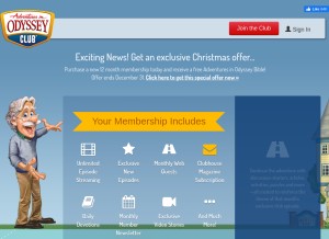 How oaclub.org looks like on a tablet such as an iPad.
