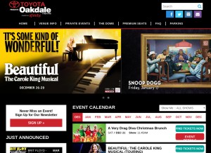 How oakdale.com looks like on a tablet such as an iPad.