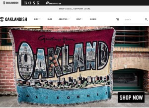 How oaklandish.com looks like on a tablet such as an iPad.