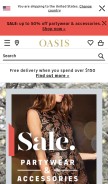 How oasis-stores.com looks like on a mobile device such as an iPhone.