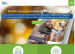 How obesityaction.org looks like on a tablet such as an iPad.
