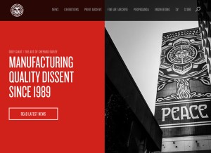 How obeygiant.com looks like on a tablet such as an iPad.