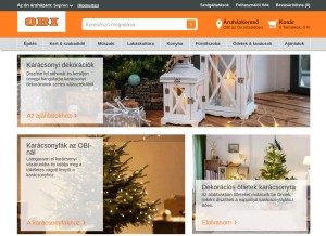 How obi.hu looks like on a tablet such as an iPad.