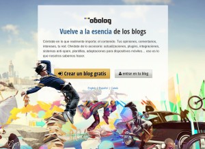 How obolog.es looks like on a tablet such as an iPad.