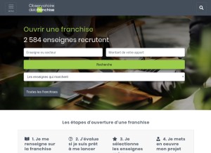 How observatoiredelafranchise.fr looks like on a tablet such as an iPad.