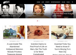 How obsev.com looks like on a tablet such as an iPad.