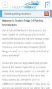 How oceansbridge.com looks like on a mobile device such as an iPhone.