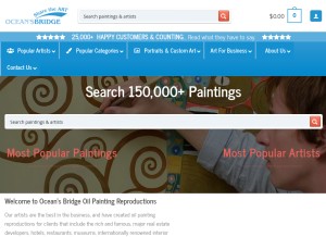 How oceansbridge.com looks like on a tablet such as an iPad.