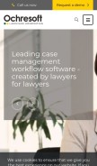 How ochresoft.com looks like on a mobile device such as an iPhone.