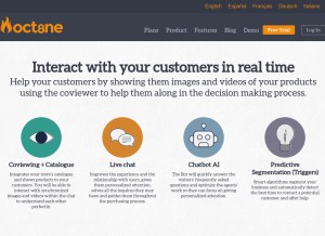 How oct8ne.com looks like on a tablet such as an iPad.