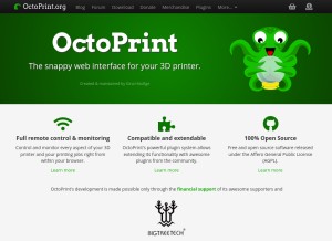 How octoprint.org looks like on a tablet such as an iPad.