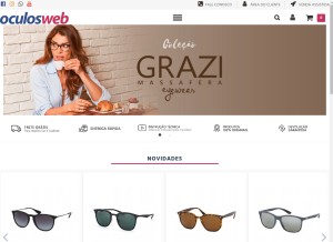How oculosweb.com looks like on a tablet such as an iPad.