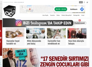 How odatv.com looks like on a tablet such as an iPad.