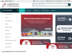 How oddwayinternational.com looks like on a tablet such as an iPad.