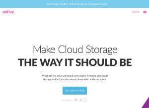 How odrive.com looks like on a tablet such as an iPad.