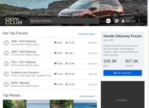 How odyclub.com looks like on a tablet such as an iPad.