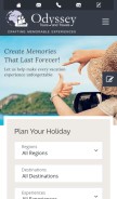 How odysseytravels.net looks like on a mobile device such as an iPhone.