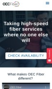 How oecfiber.com looks like on a mobile device such as an iPhone.