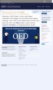 How oed.com looks like on a mobile device such as an iPhone.