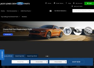 How oemfordpart.com looks like on a tablet such as an iPad.