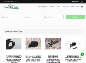 How oemusedautoparts1.com looks like on a tablet such as an iPad.