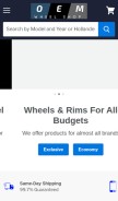 How oemwheelshop.com looks like on a mobile device such as an iPhone.
