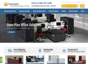How ofconcepts.com looks like on a tablet such as an iPad.