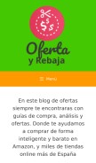 How ofertayrebaja.es looks like on a mobile device such as an iPhone.