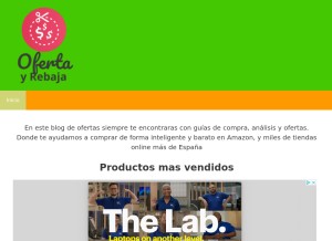 How ofertayrebaja.es looks like on a tablet such as an iPad.