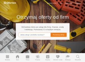 How oferteo.pl looks like on a tablet such as an iPad.