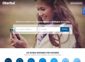 How ofertia.com looks like on a tablet such as an iPad.