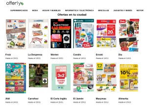 How offerly.es looks like on a tablet such as an iPad.