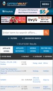 How offervault.com looks like on a mobile device such as an iPhone.