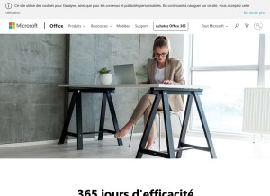 How office365.com looks like on a tablet such as an iPad.