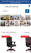 How officechairclub.com looks like on a mobile device such as an iPhone.