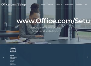 How officecom.org looks like on a tablet such as an iPad.