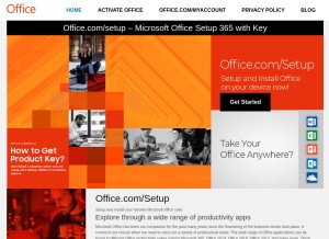 How officecommsoffice.com looks like on a tablet such as an iPad.