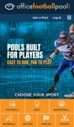 How officefootballpool.com looks like on a mobile device such as an iPhone.