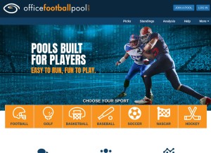 How officefootballpool.com looks like on a tablet such as an iPad.