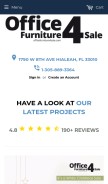 How officefurniture4sale.com looks like on a mobile device such as an iPhone.