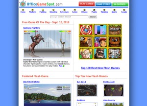 How officegamespot.com looks like on a tablet such as an iPad.