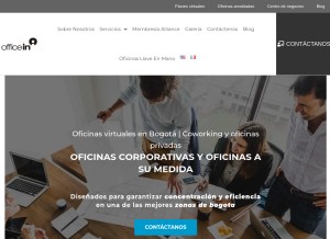 How officein.com.co looks like on a tablet such as an iPad.