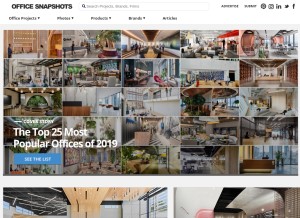 How officesnapshots.com looks like on a tablet such as an iPad.