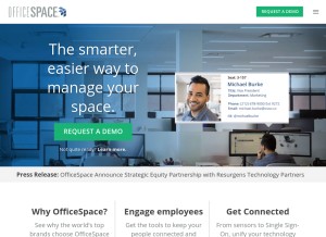 How officespacesoftware.com looks like on a tablet such as an iPad.