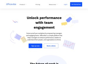 How officevibe.com looks like on a tablet such as an iPad.