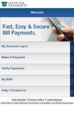 How officialpayments.com looks like on a mobile device such as an iPhone.