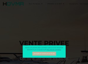 How officieldubateau.com looks like on a tablet such as an iPad.