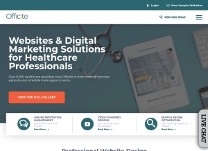 How officite.com looks like on a tablet such as an iPad.