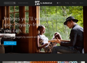 How offset.com looks like on a tablet such as an iPad.