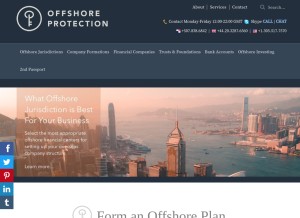 How offshore-protection.com looks like on a tablet such as an iPad.